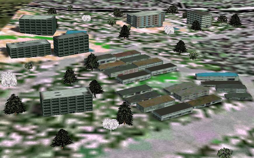 Minami-Nagatsuta Danchi, Yokohama Den-en-toshi Hospital, Morimura school, and Nagatsuta elementary school in the spring.