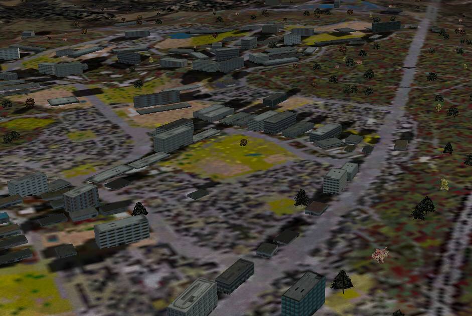 Loop road 4 and Wakaba-dai Danchi on the evening in the autumn.