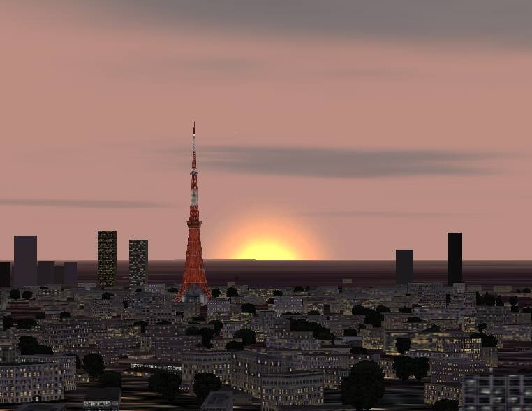 Sunrise on the Autumnal Equinox Day from Roppongi
